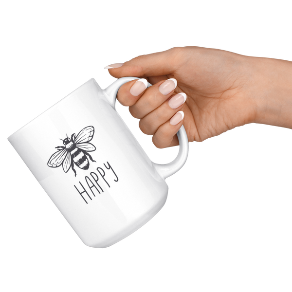 Bee Happy Mug - 15oz