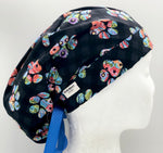 Tropical Paws Ponytail Scrub Hat