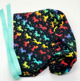 Rainbow Unicorn Ponytail Scrub Hat