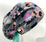 Charcoal Fish Ponytail Scrub Hat