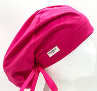 Hot Pink Ponytail Scrub Hat
