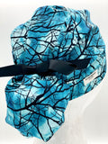 Trees Glow Ponytail Scrub Hat
