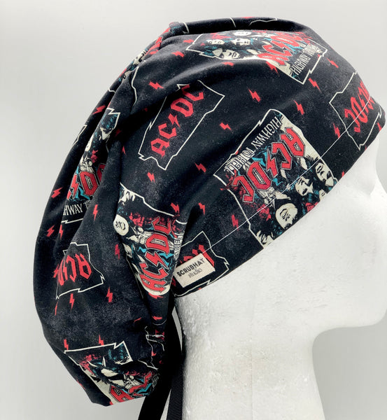 AC/DC Satin Lined Ponytail Scrub Hat