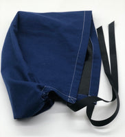 Navy Satin Lined Ponytail Scrub