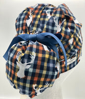 Deer Plaid Ponytail Scrub Hat