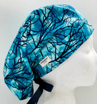 Trees Glow Ponytail Scrub Hat