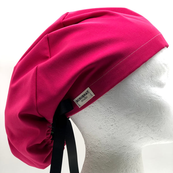 Hot Pink Satin Lined Ponytail Scrub