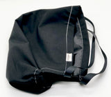 Black Satin Lined Ponytail Scrub Hat