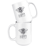 Bee Happy Mug - 15oz
